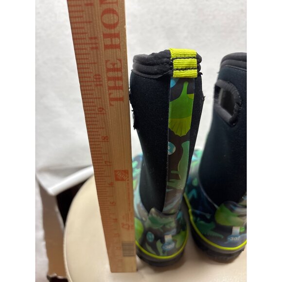 Bogs Kids Dinosaur Rain Boots Size 11 US Euro 27 Fabric Upper Rubber Sole - Picture 9 of 10